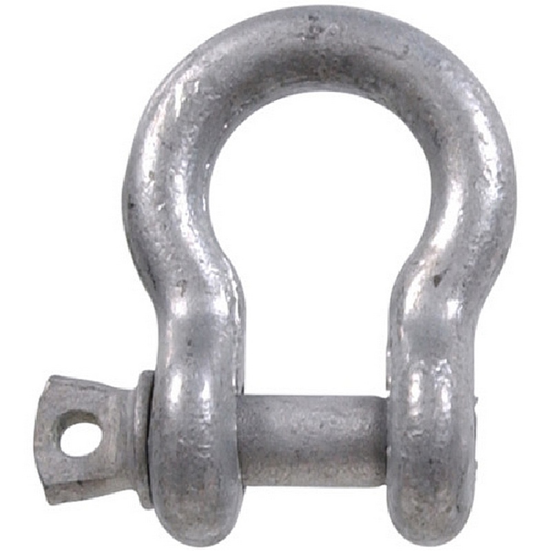 Hillman Forged Eye Galvanized Forged Steel Anchor Shackle with Pin 3-8”