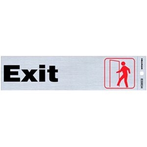 Hillman Self-Adhesive Silver Exit Sign 2”x8”