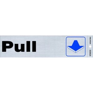 Hillman Silver Pull Sign 2”x8”