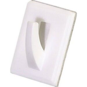 Hillman White Plastic Adhesive Utility Hooks 6pk