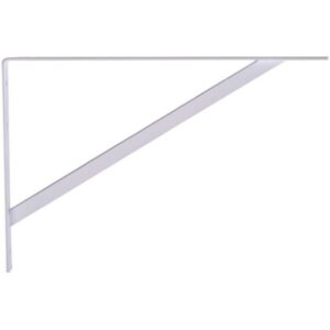 Hillman White Steel Heavy Duty Shelf Bracket 12”