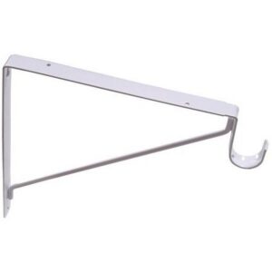 Hillman White Steel Shelf-Rod Bracket