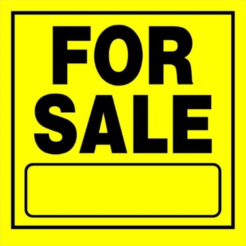 Hillman Yellow Plastic For Sale Sign 11”x11”