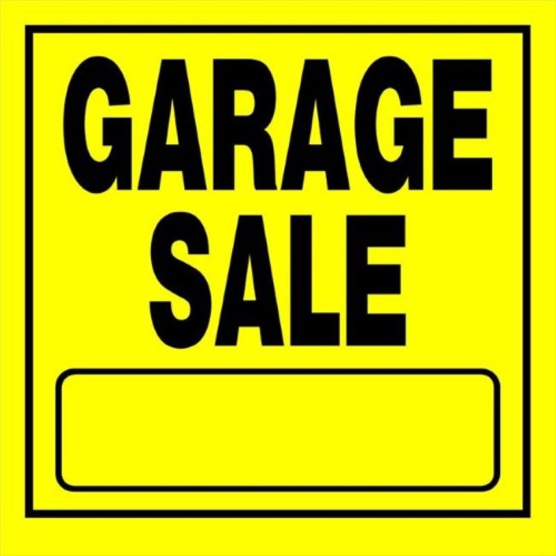 Hillman Yellow Plastic Garage Sale 11”x11”