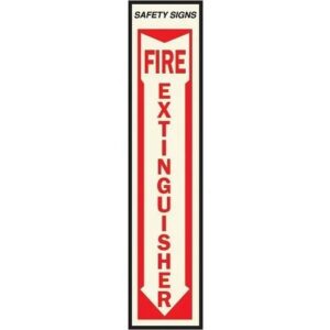 Hy-Ko Fire Extinguisher Safety Sign 4”x18”