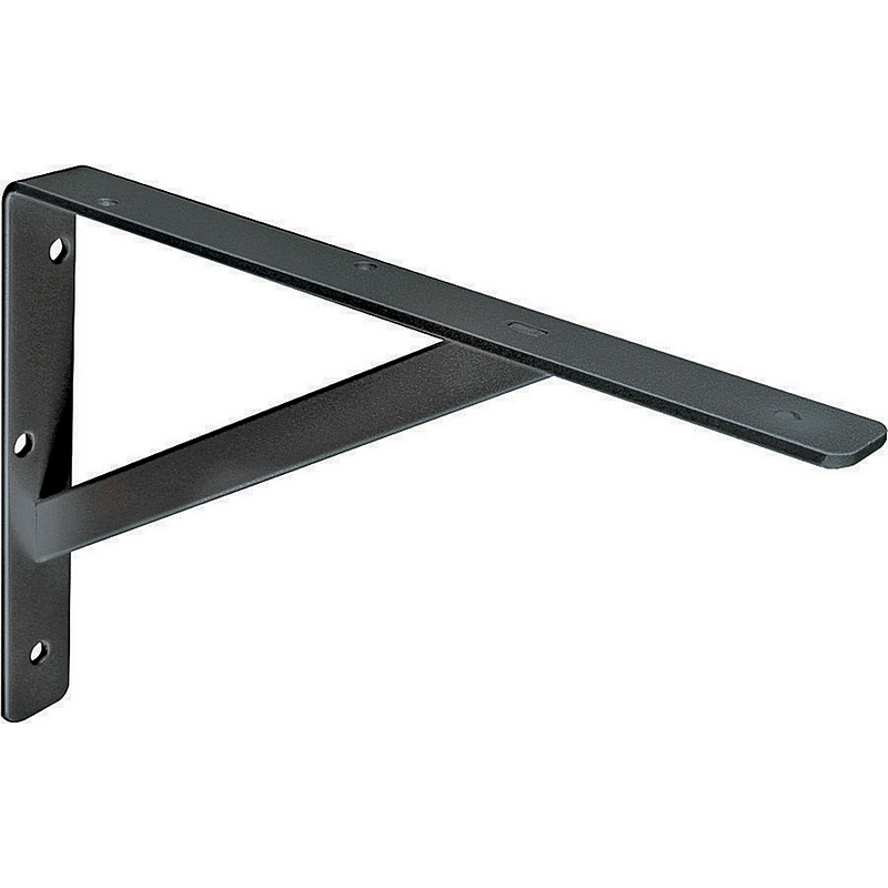 Knape & Vogt Black Steel Heavy-Duty L-Bracket 16”