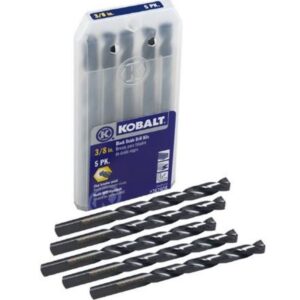 Kobalt Black Oxide Drill Bits 3/8 inch 5 Ct