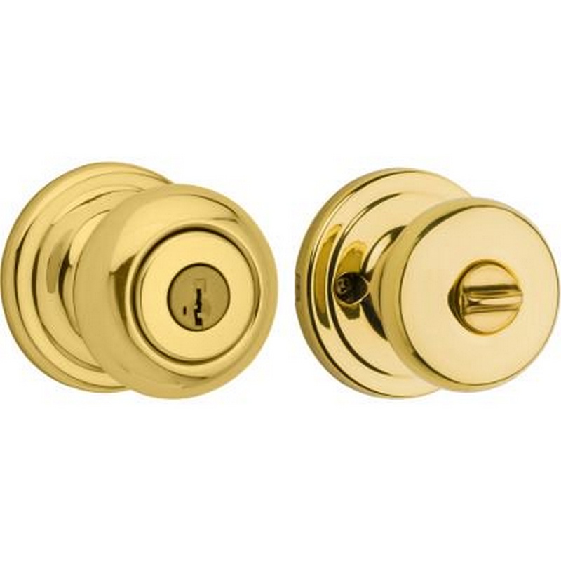 Kwikset Juno Polished Brass SmartKey Entry Door Knob