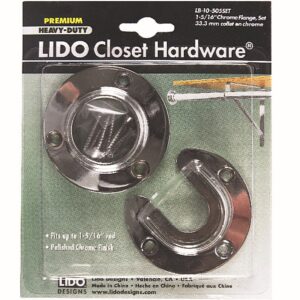 Lido Polished Chrome Steel Closet Flange Set