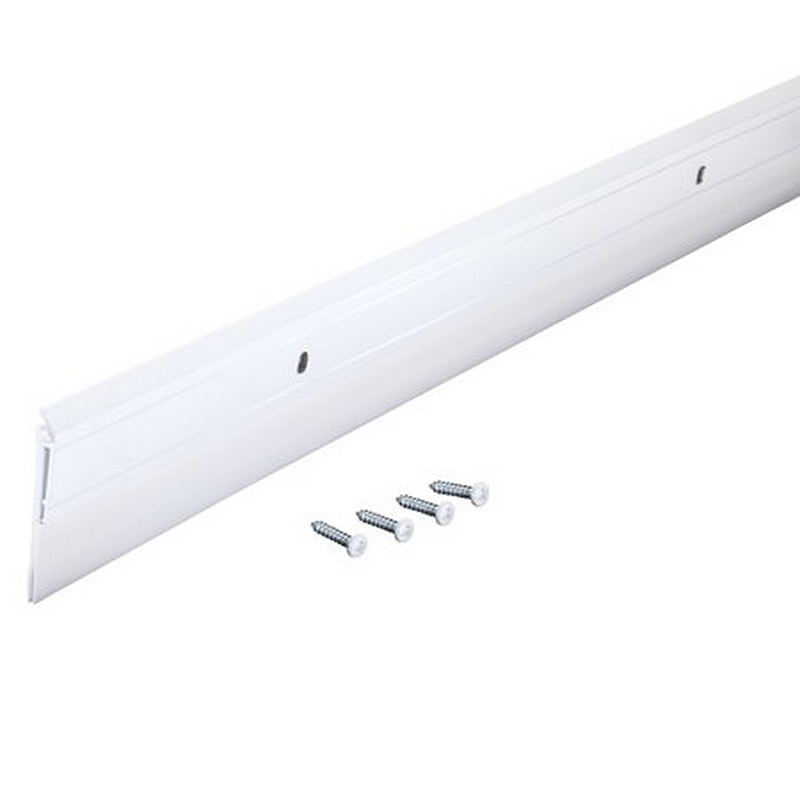 M-D Heavy-Duty White Aluminum & Vinyl Door Sweep 36”