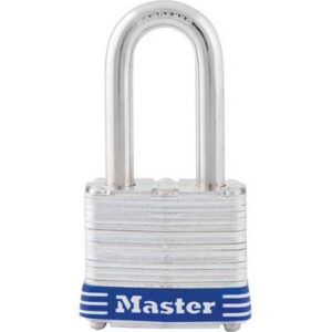 Master Lock Laminated Steel Long Shackle Padlock 3DLF 1-1/2″