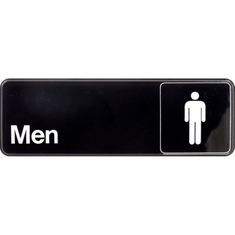Men's Restroom Plaque Sign 3x9 inch