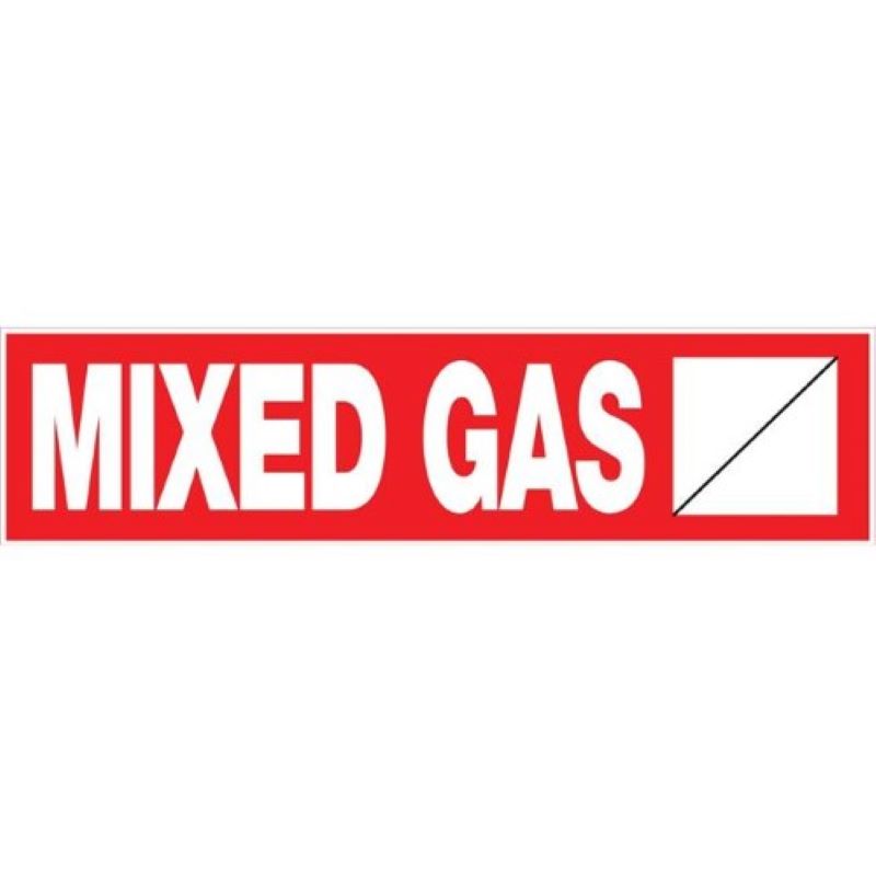 Mixed Gas Adhesive Sign 2x8 inch