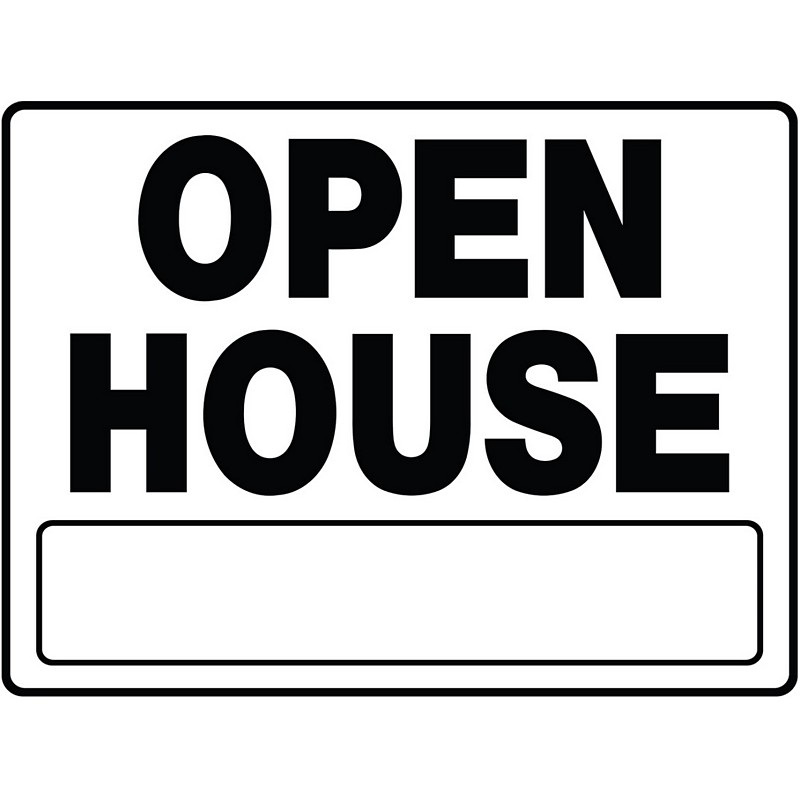 Open House Plastic Sign 20x24 inch
