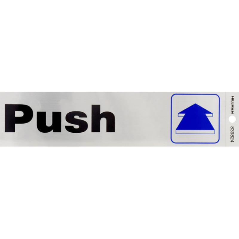 Push Sign 2x8 inch