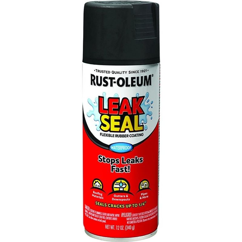 Rust-Oleum LeakSeal Black Flexible Rubber Coating Spray 12 oz