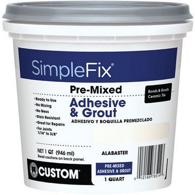 SimpleFix Bright White Pre-Mixed Indoor Adhesive & Grout 1 qt