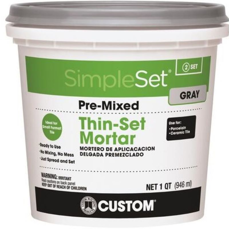 SimpleSet Gray Thin Set Mortar 1 qt