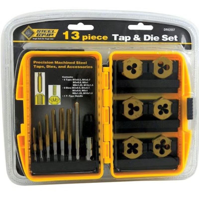 Steel Grip Metric Tap & Die Set 13 pc