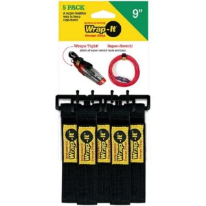 Wrap-It Storage Super Stretch Storage Straps 1”x9” 5pk