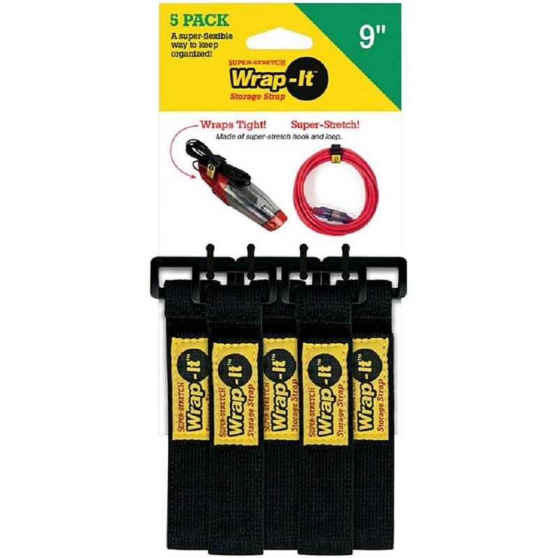 Wrap-It Storage Super Stretch Storage Straps 1”x9” 5pk