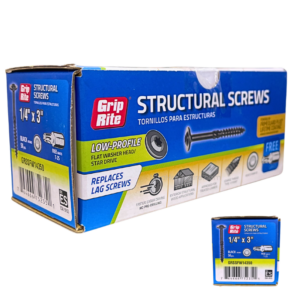 Grip-Rite Low-Profile Structural Screws 14x3 Black 50 pk