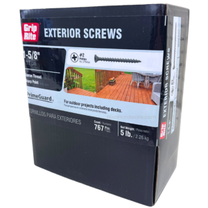 Grip-Rite Phillips Exterior Screws 1-5/8 inch PrimeGuard Coarse 5 lb