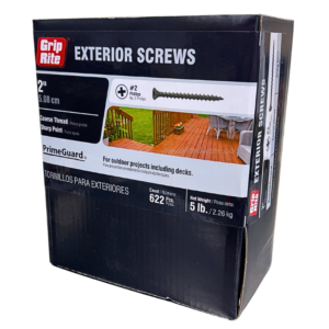 Grip-Rite Phillips Exterior Screws 2" PrimeGuard Coarse 5 lb