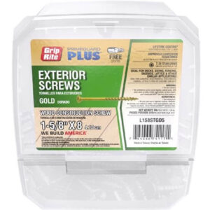 Grip-Rite Prime Guard Plus Gold Star Drive #8 Exterior Screws 1-5/8” 5 lb
