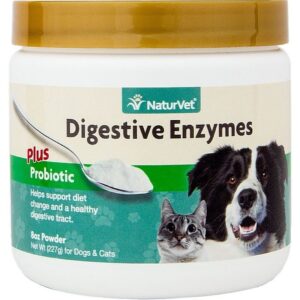 NaturVet Digestive Enzymes Powder 8 oz
