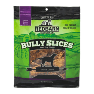 Redbarn Peanut Butter Bully Slices Beef Hide Dog Treats 9 oz