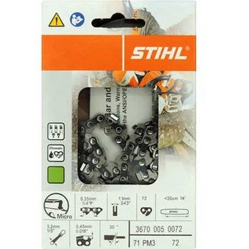 STIHL Oilomatic Picco Micro Chainsaw Chain 71PM3 72-14”