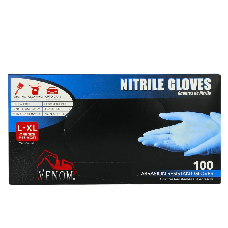 Venom Steel Powder-Free Nitrile Disposable Gloves L-XL 100 pk