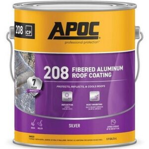 APOC High-Gloss Silver Fibered Aluminum Roof Coating 1 gal