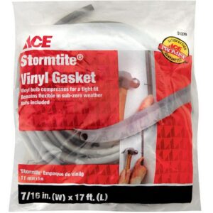 Ace Stormtite Gray Vinyl Weatherstrip 7/16”x17’