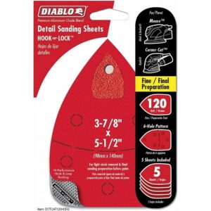 Diablo Cat-Mouse Sanding Sheets 120 Grit 3-7-8x5-1-2 5pk