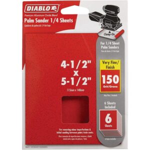 Diablo Sanding Sheets 150 Grit 4-1/2”x5-1/2”