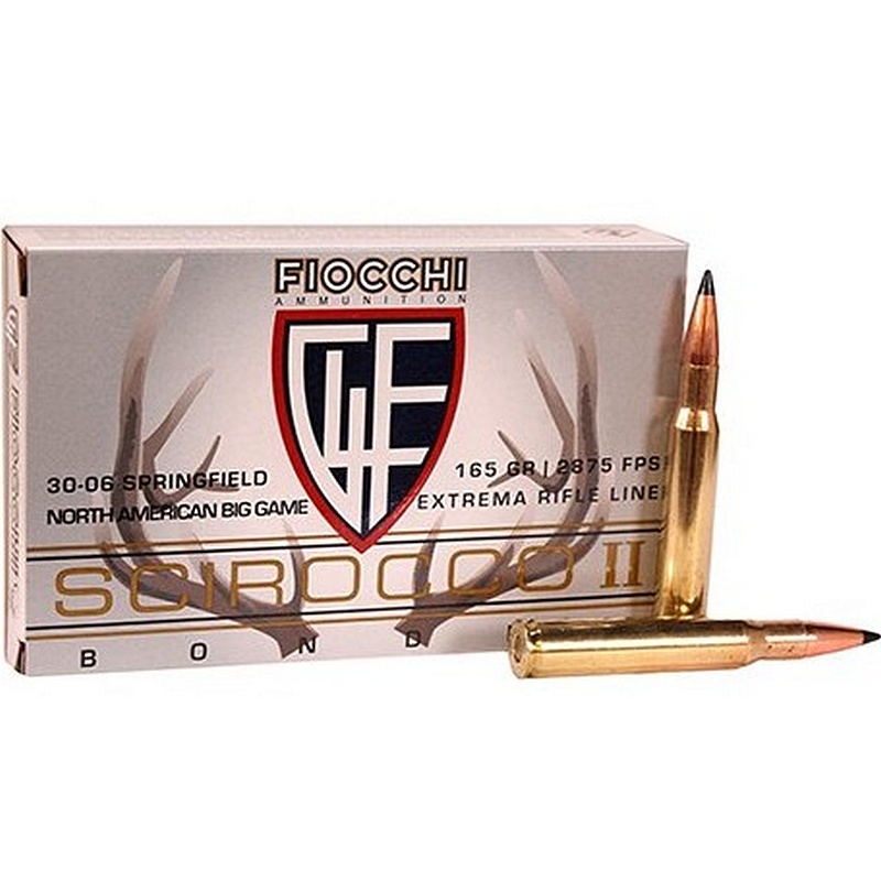 Fiocchi Extrema 30-06 Springfield Swift Scirocco Ammo 165 Grain 20ct