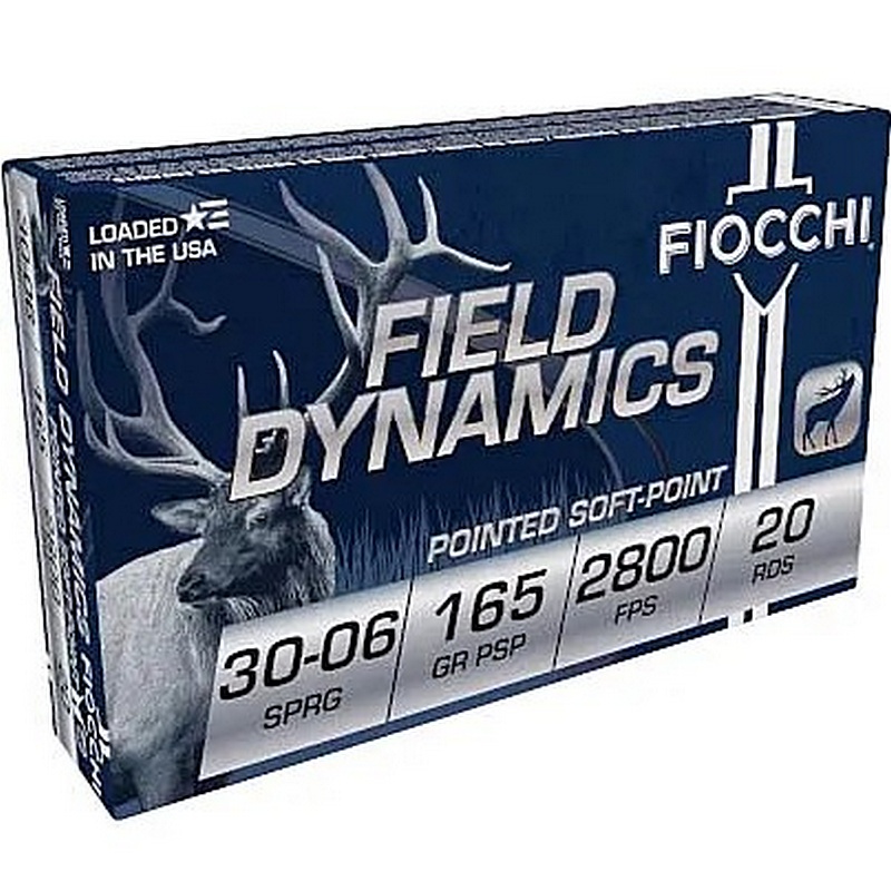 Fiocchi Field Dynamics 30-06 Springfield PSP Ammo 165 Grain 20 ct