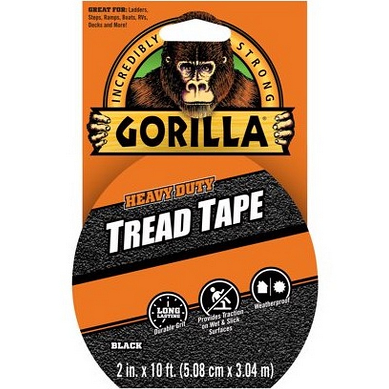 Gorilla Black Anti-Slip Heavy-Duty Tread Tape 2”x10’