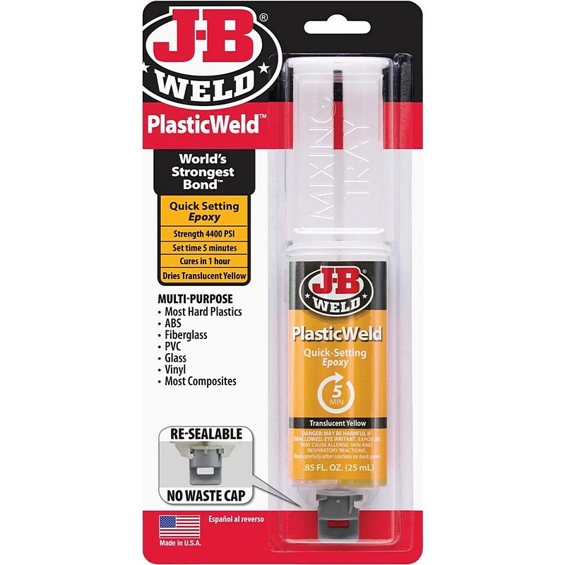 J-B Weld PlasticWeld Quick Setting Epoxy Syringe 25ml