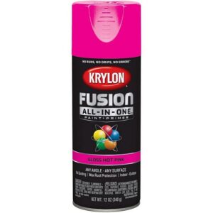 Krylon Fusion All-in-One Paint+Primer Gloss Hot Pink Spray Paint 12 oz