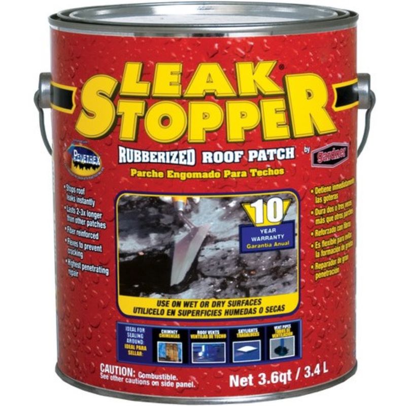 Leak Stopper Rubberized Roof Patch 3.6 qt