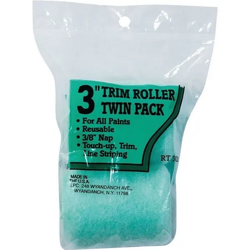 Linzer Project Select Knit Fabric Roller Cover 3/8”x3” 2pk