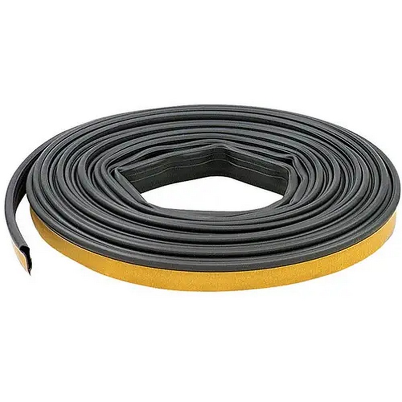 M-D Black Silicone Weatherstrip Door Gasket 1/2”x20’