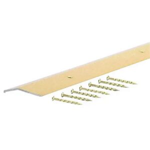 M-D Satin Brass Fluted Aluminum Carpet Trim Bar 1-3-8x6