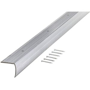 M-D Satin Silver Aluminum Stairnose Edging 1-1/8”x3’
