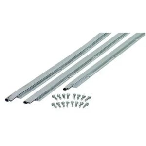 M-D Silver Aluminum Vinyl Weatherstrip Door Jamb w/ Screw 36”x84”