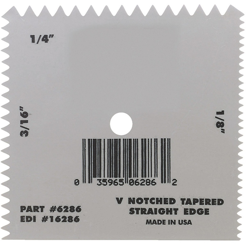 Marshalltown Plastic V-Notch Spreader 1/8”x3/16”