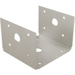 MiTek Triple Zinc Galvanized Double-Sided Post Anchor 4”x4”